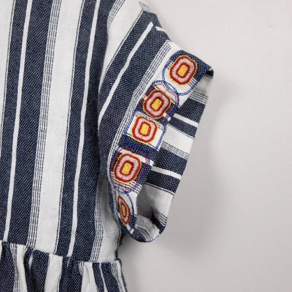 J.O.A. peplum linen blend top-L - Picture 2 of 5